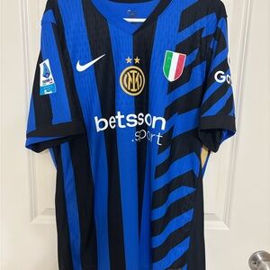 Nike Inter Milan 24/25 Home ADV Lautaro Martinez Blue and Black Soccer Jersey